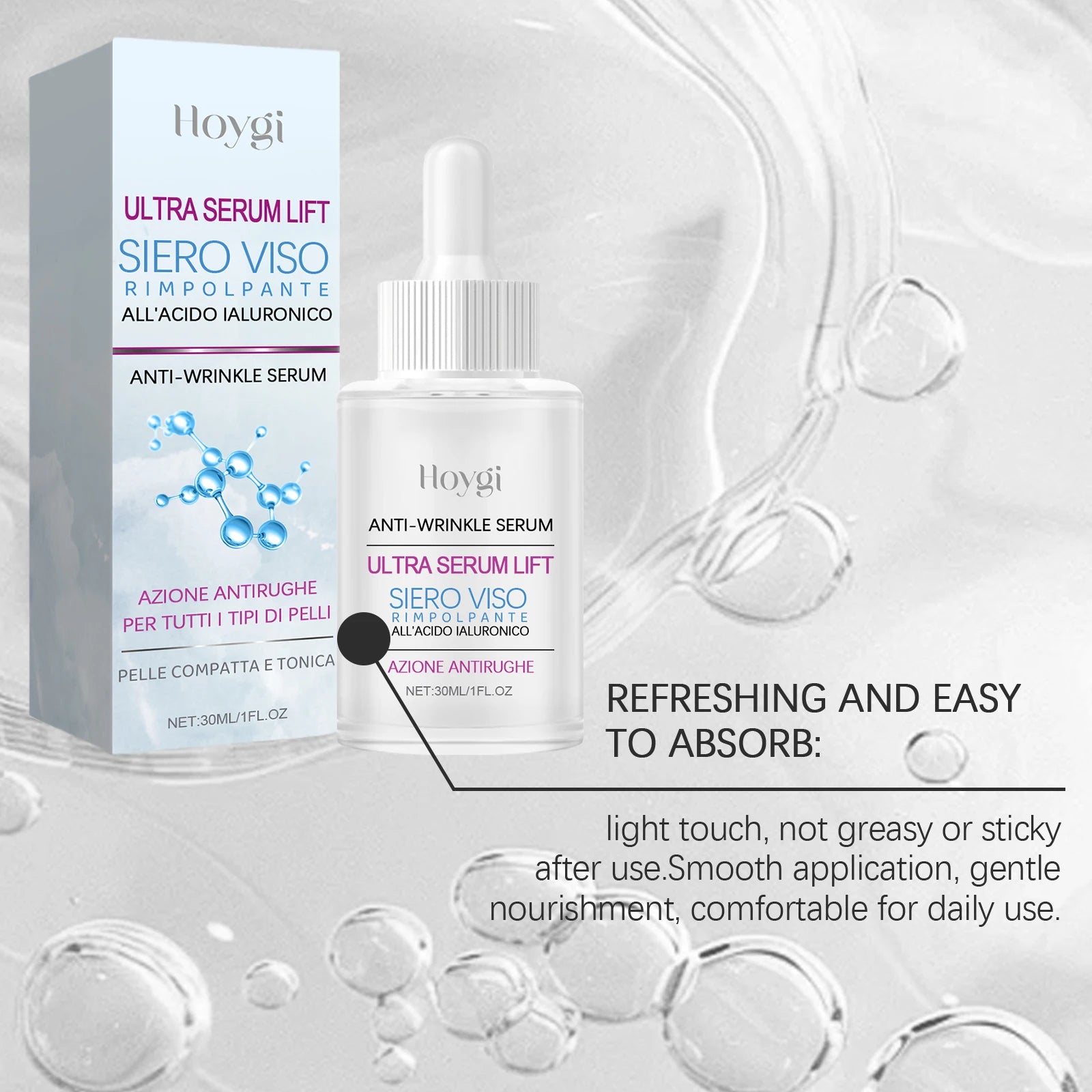 Hyaluronic Acid Firming Essence, Deep Hydrating & Moisturizing, Nourishing Facial Skin, Daily Skincare Serum Oasis Select