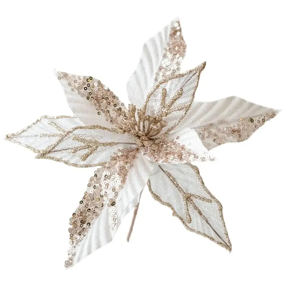 Artificial Flowers Christmas Tree Ornaments Christmas Festival Creative Decorating Options Elegant Christmas Decorations Oasis Select Light gold China Mainland