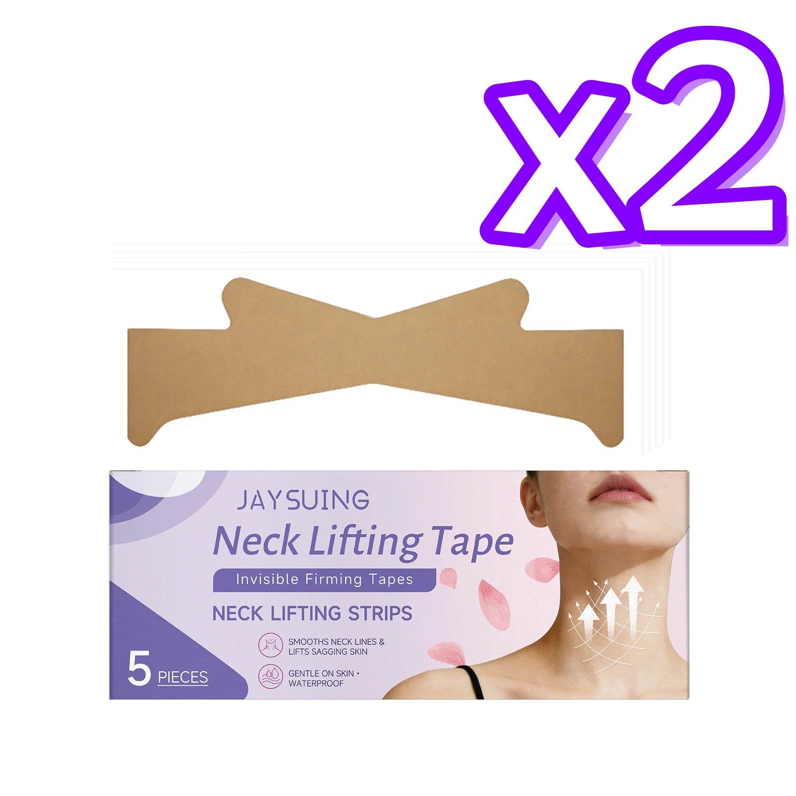 Jaysuing Collagen Neck Mask Reduce Neck Wrinkles Tightening Neck Contour Improve Rough Skin State Brighten Neck Liftng Patches Oasis Select 5pcs Boxed x 2