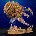 Aurora Jellyfish Music Box DIY Handmade Music Box Building Blocks Birthday Gift for Girlfriend Desktop Ornament Oasis Select music box