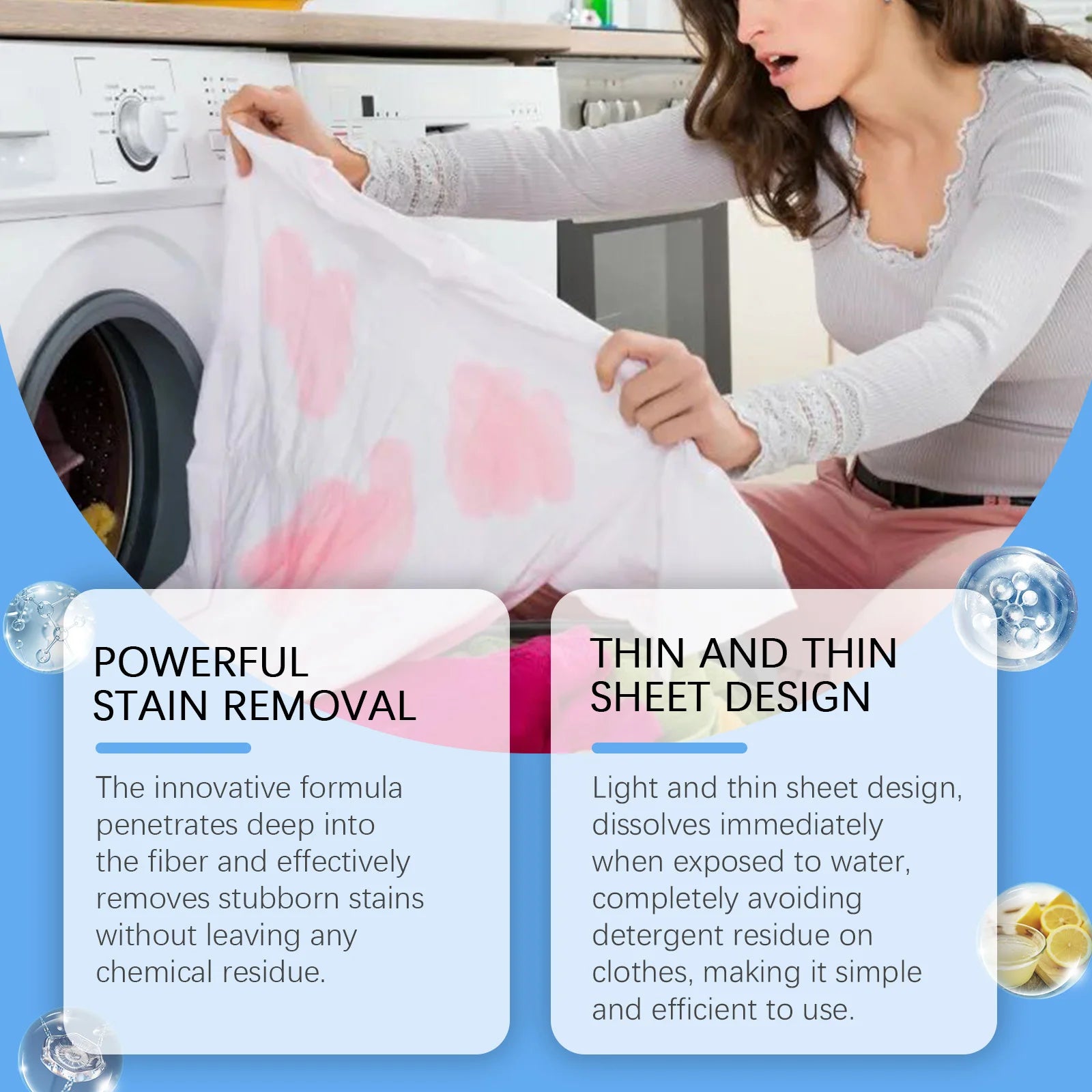 Jaysuing Laundry Detergent Gently Cares For Odors, Oil Stains, And Stains, Leaving A Fragrance For Cleaning Laundry Bubble Wrap Oasis Select