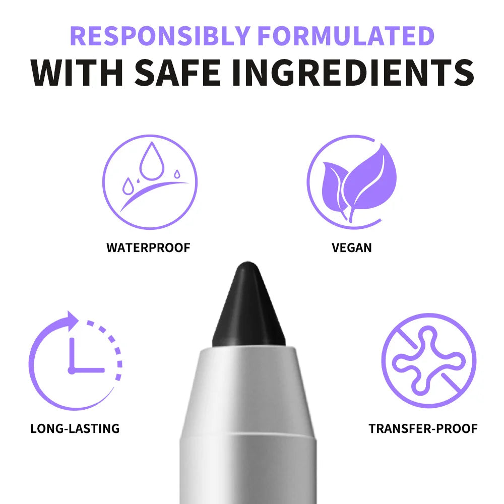 Waterproof Eyeliner Pen Long-Lasting Smudge-proof Transfer-proof Smooth Application Perfect Eye Makeup Beauty Cosmetics Oasis Select
