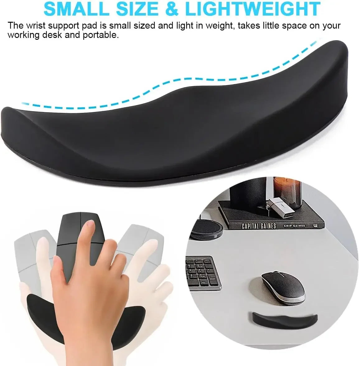 Gliding Wrist Rest, Ergonomic Wrist Rest for Mouse Gliding Palm Rest for Right Relieve Hand Fatigue for Office Work Gaming Oasis Select