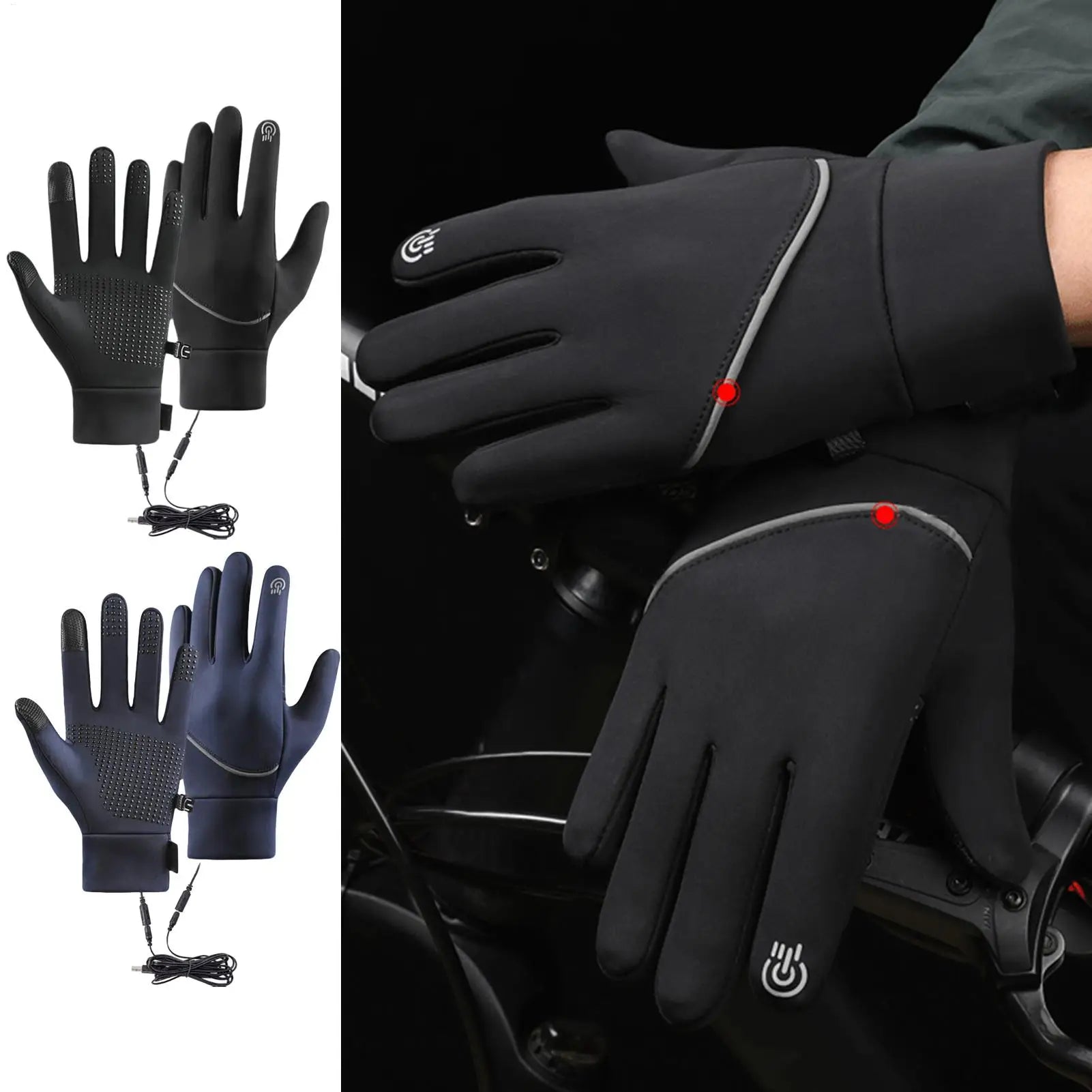 Heated Gloves for Women Man Work Touchscreen Gloves Warm Thermal Windproof Warmers for Cold Weather Cycling Hunting Driving Oasis Select