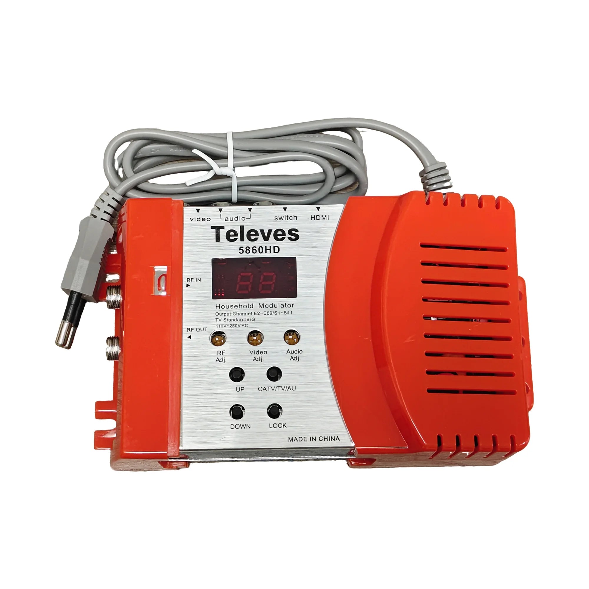 HD Av To Analog Modulator Tv Catv Hotel Cable Digital TV High Definition Hdtv/av To Rf Oasis Select Red