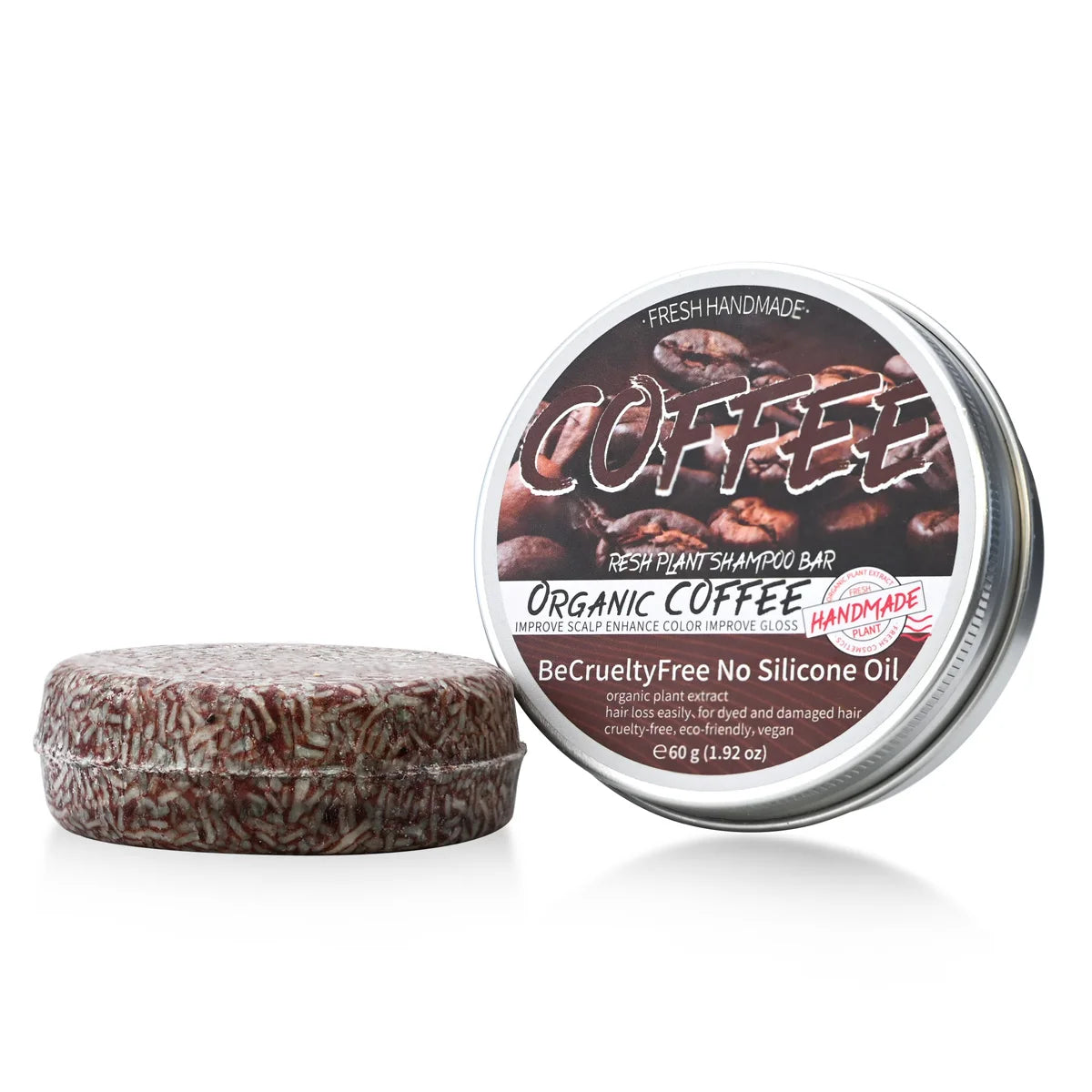 Coffee Glycerin Solid Shampoo Bar – Nourishing Hair Soap 60g