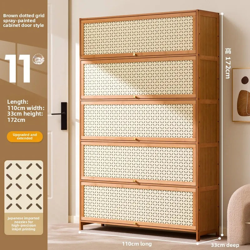 Shoe rack multi-layer household door indoor good-looking entrance dust-proof shoe cabinet rental house shoe rack Oasis Select Eleven floors 110