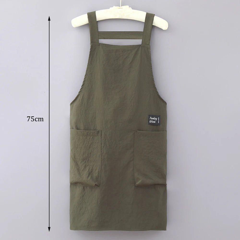Household Apron Men Women Japanese Apron Barber Coffee Workwear Oil-proof Waterproof Restaurant Waiter Kitchen Cooking Apron Oasis Select