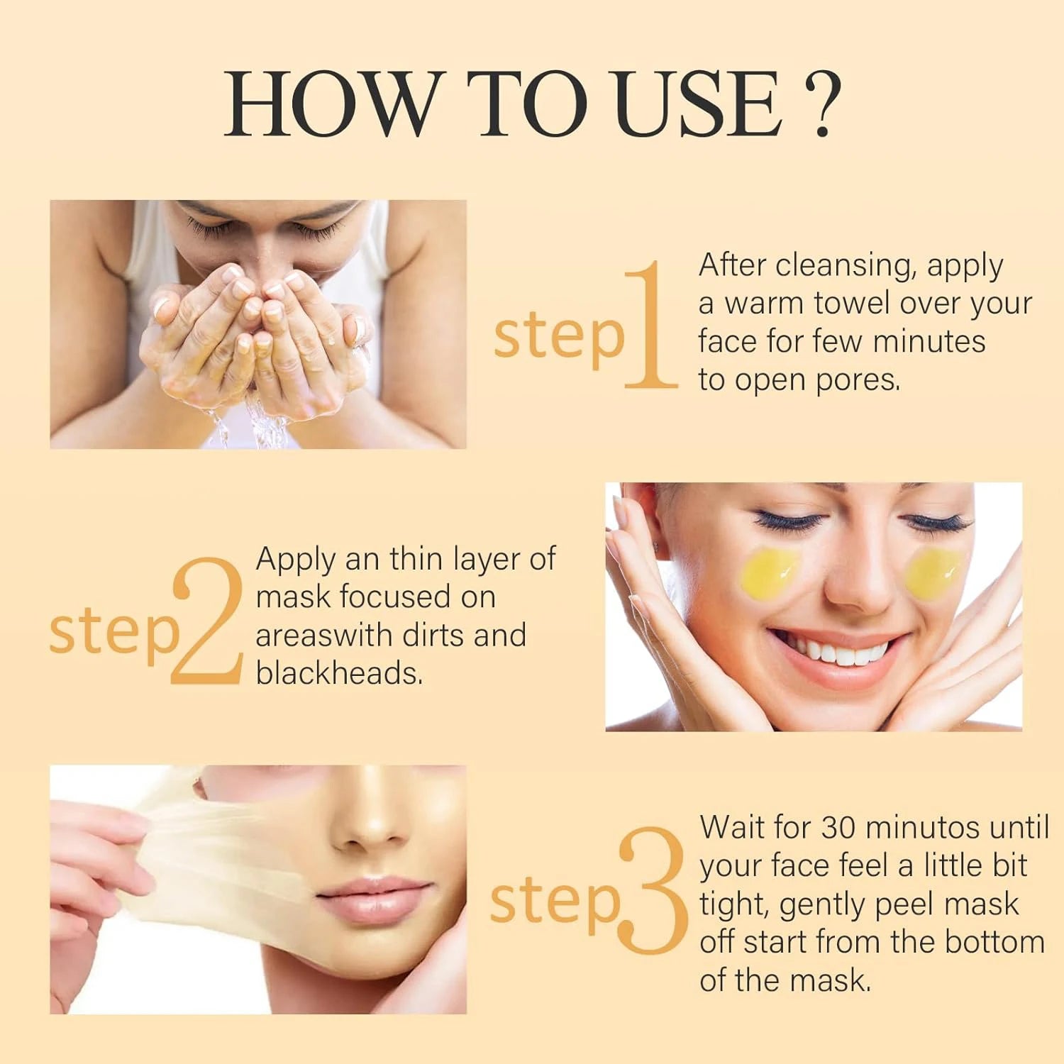 Turmeric Vitamin C Retinol Peel Mask – Brighten & Moisturize Gel Peel Face Mask Oasis Select