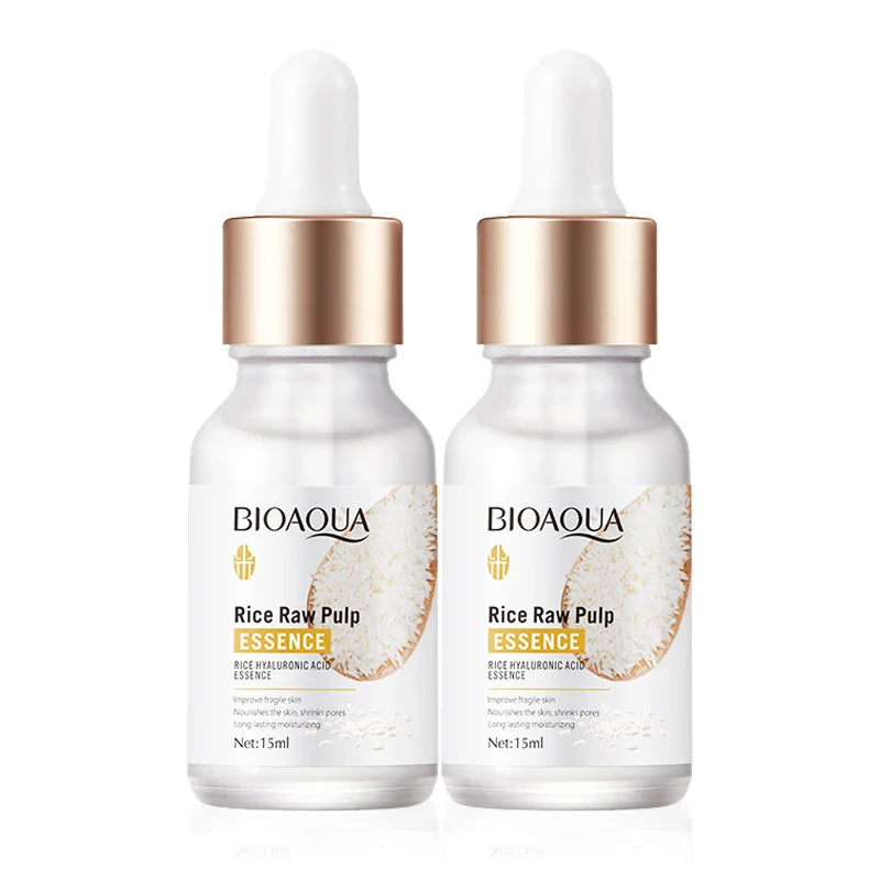 BIOAQUA Rice Raw Pulp Face Serum – Hyaluronic Acid Anti-Aging Face Serum Oasis Select 2pcs