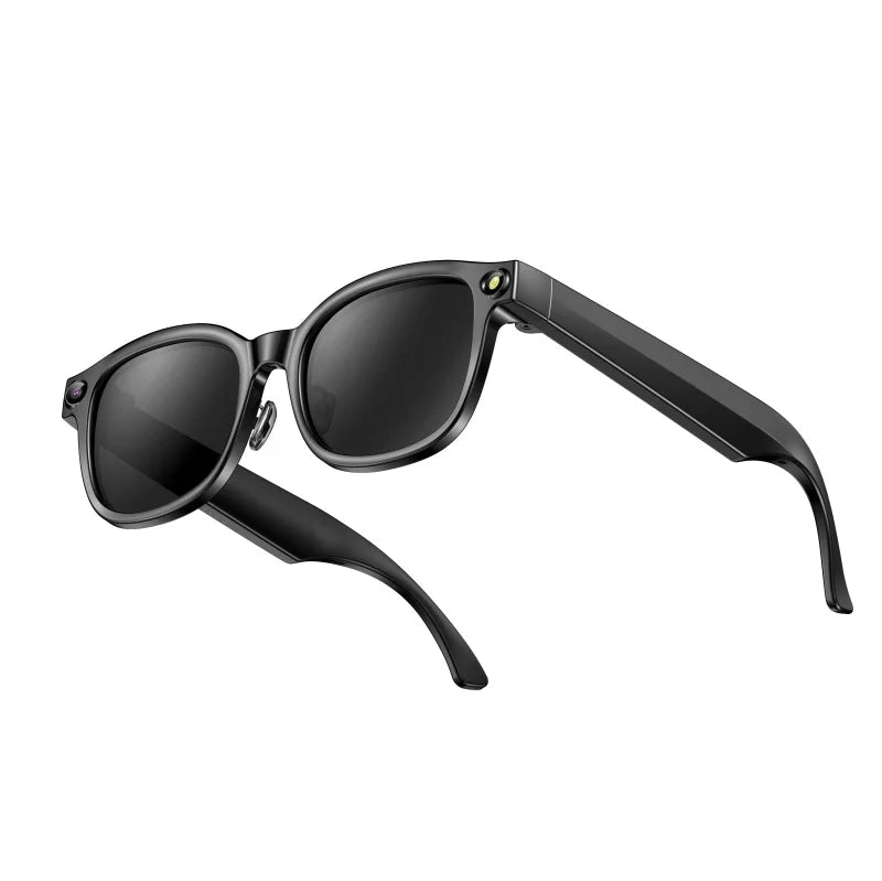800W Camera AI Glasses Men Smart Translation Sunglasses 32Gb Storage Photo Video Recording Waterproof Call Reminder Play Music Oasis Select BK