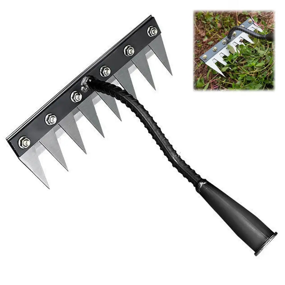 Metal Garden Rake 5–8 Teeth | Soil Loosening & Weeding Tool