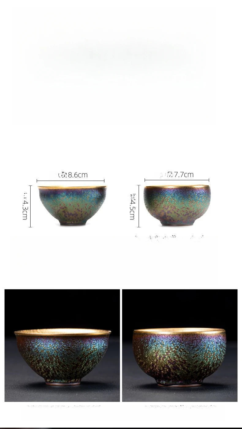 Real Gold Master Cup Large Building Cup Kiln Turned Gilded Cup High-end Household Use Oasis Select