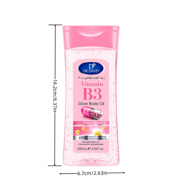 DR.DAVEY Vitamin B3 Glossy Body Oil 200ml – Nourishing Glow