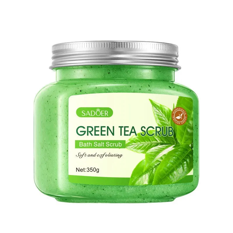 SADOER 350g Coconut Body Scrub – Walnut Shell & Glycerin Coconut Body Scrub Oasis Select Green Tea