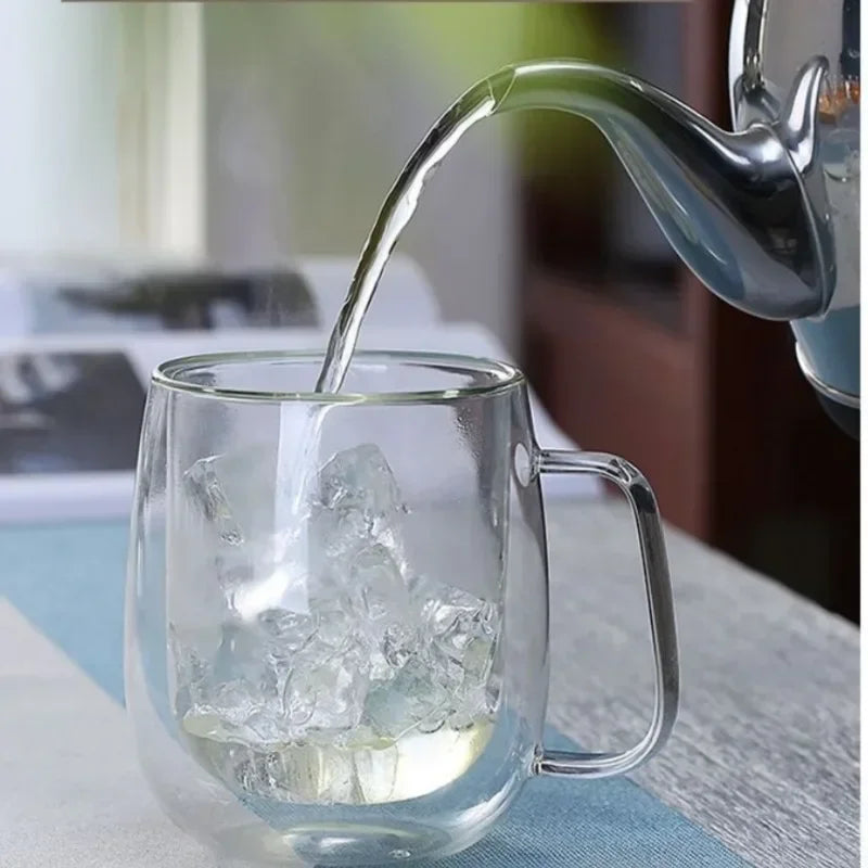 Double Wall Transparent Glass Coffee Cup Heat Resistant High Borosilicate for Bar Tea Milk Juice Water Espresso Shot Glass Oasis Select