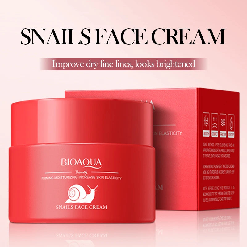 BIOAQUA Nicotinamide Face Cream – Snail Collagen Anti-Aging Whitening Face Cream Oasis Select Snail Collagen