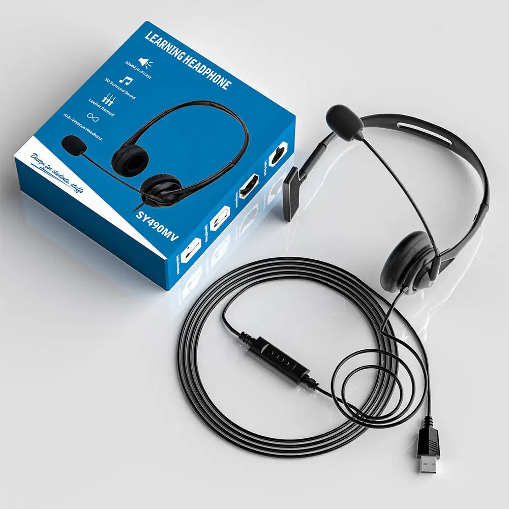 Fanmuran Wired Call Center Headset 3.5mm USB with Mic