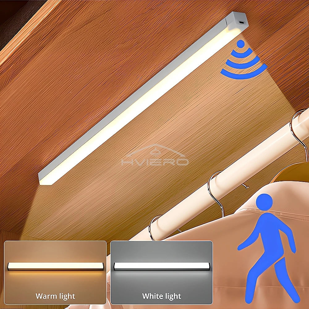 HVIERO Motion Sensor LED Night Light – USB Rechargeable