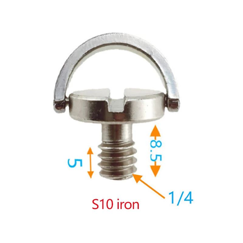 1/4inch D-Ring Tripod Screw Mounting Screw Adapter for Camera Camcorder Tripod Monopod QR Quick Release Plate Adapter Screw Oasis Select S10