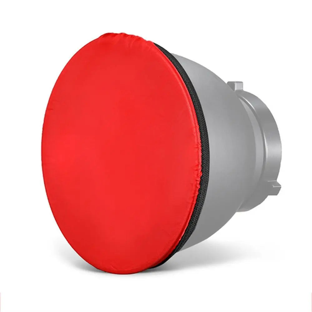 Soft Light Diffuser Sock 7" 18cm Soft Light Protective Cover Studio Strobe Bowen Mount Standard Reflector Photography Flash 55 ° Oasis Select Red--