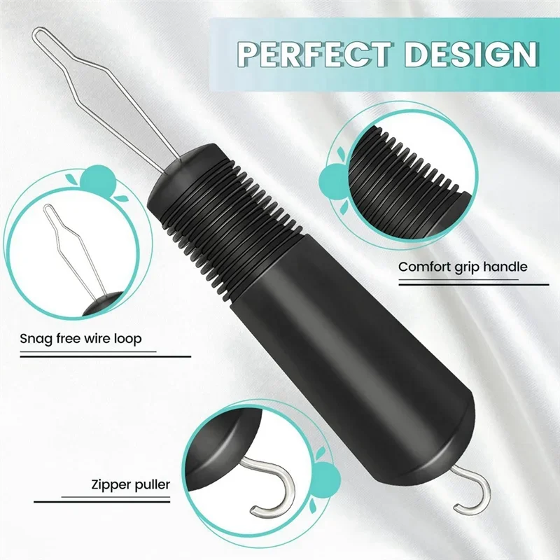 Dress Zipper Pull Helper With Non-Slip Grips To Help With Shirts, Coats, Button Hook Aids For The Elderly And Arthriti Oasis Select