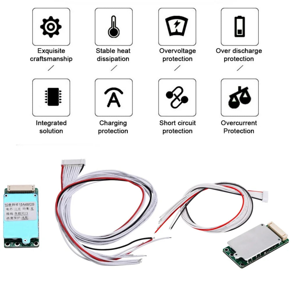 10S 36V 15A 18650 Li-Ion Battery Protection Plate Split Port/Same Port With Collection Line Charging Protection Module Oasis Select