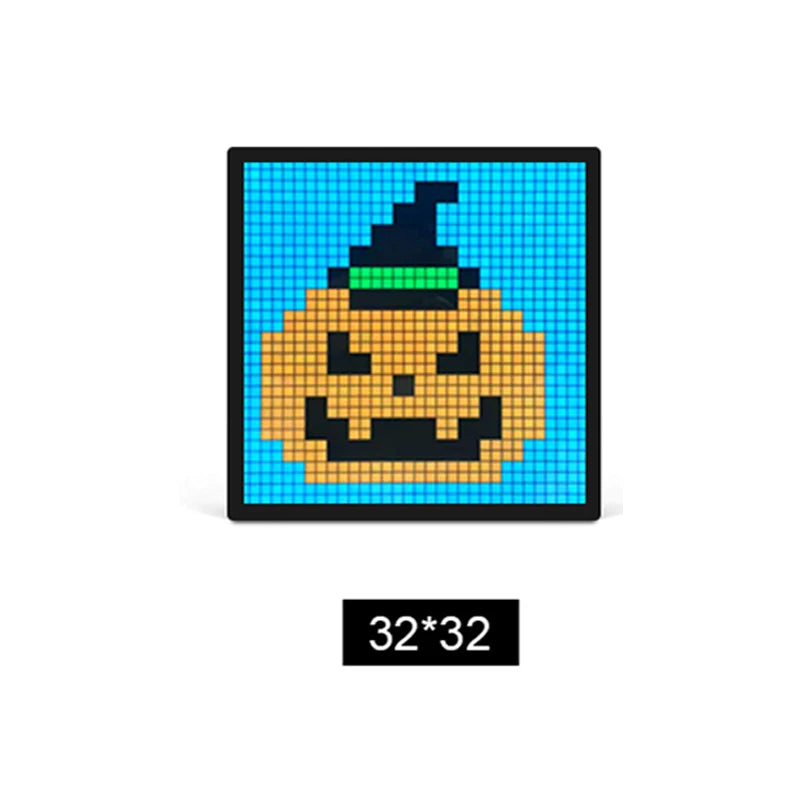 64x64 Pixel LED Screen Smart RGB USB ED Pixel Display Frame 16x16 32x32 DIY Graffiti Patterns Text for Gaming Room Decor Clock Oasis Select 32x32 USB Plug