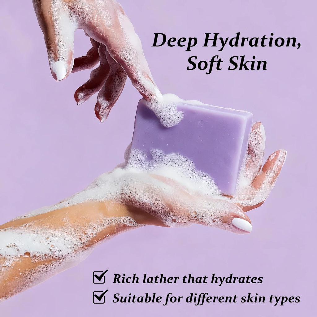 Lavender Essential Oil Handmade Cold Process Soap Bar | YURHERSU Handmade Soap Bar Oasis Select