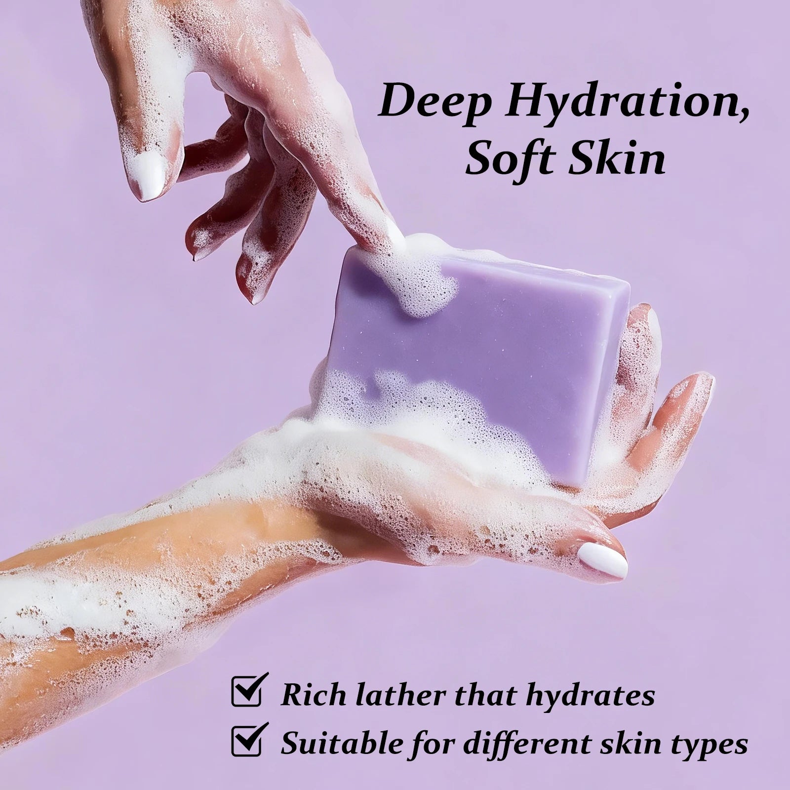 Lavender Essential Oil Handmade Cold Process Soap Bar | YURHERSU Handmade Soap Bar Oasis Select