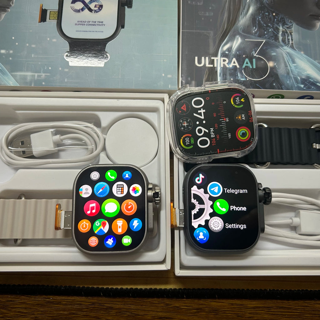 Ultra Ai3 4G Android Smartwatch | AMOLED GPS 180° Camera