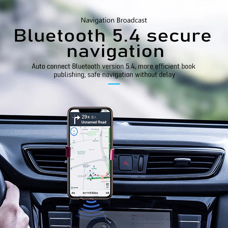 Bluetooth 5.4 FM Transmitter With Mic Handsfree Call USB Wireless Adapter Lossless Stereo Music Audio Receiver For Car FM Radio Oasis Select