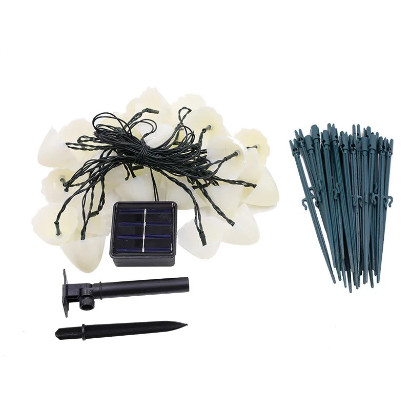 Outdoor Solar Ground Mushroom Lights, Led Small Colored Lights, Flashing Lights String Lights Garden Decoration Christmas Lights Oasis Select 6.5 meters 30 lights