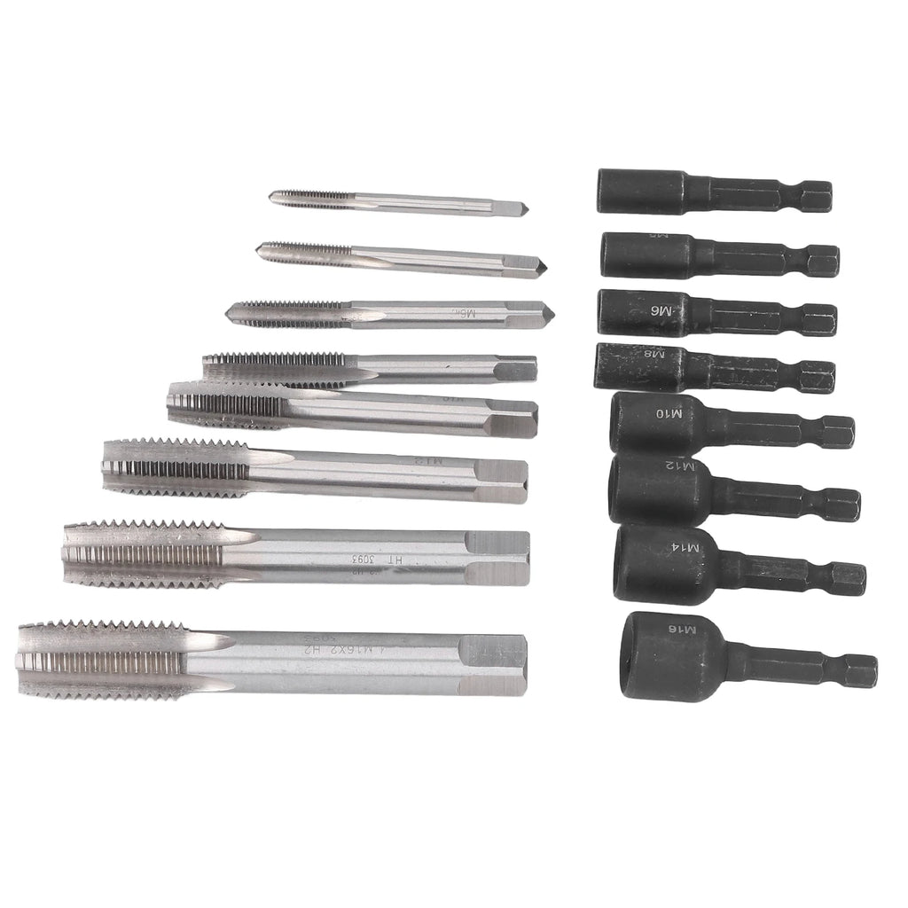 1/4in Hex Shank Tap Socket Tap Socket Set Machine Lengthened Tapping Chuck 1/4in Hex Shank Steel Hand Tools Oasis Select