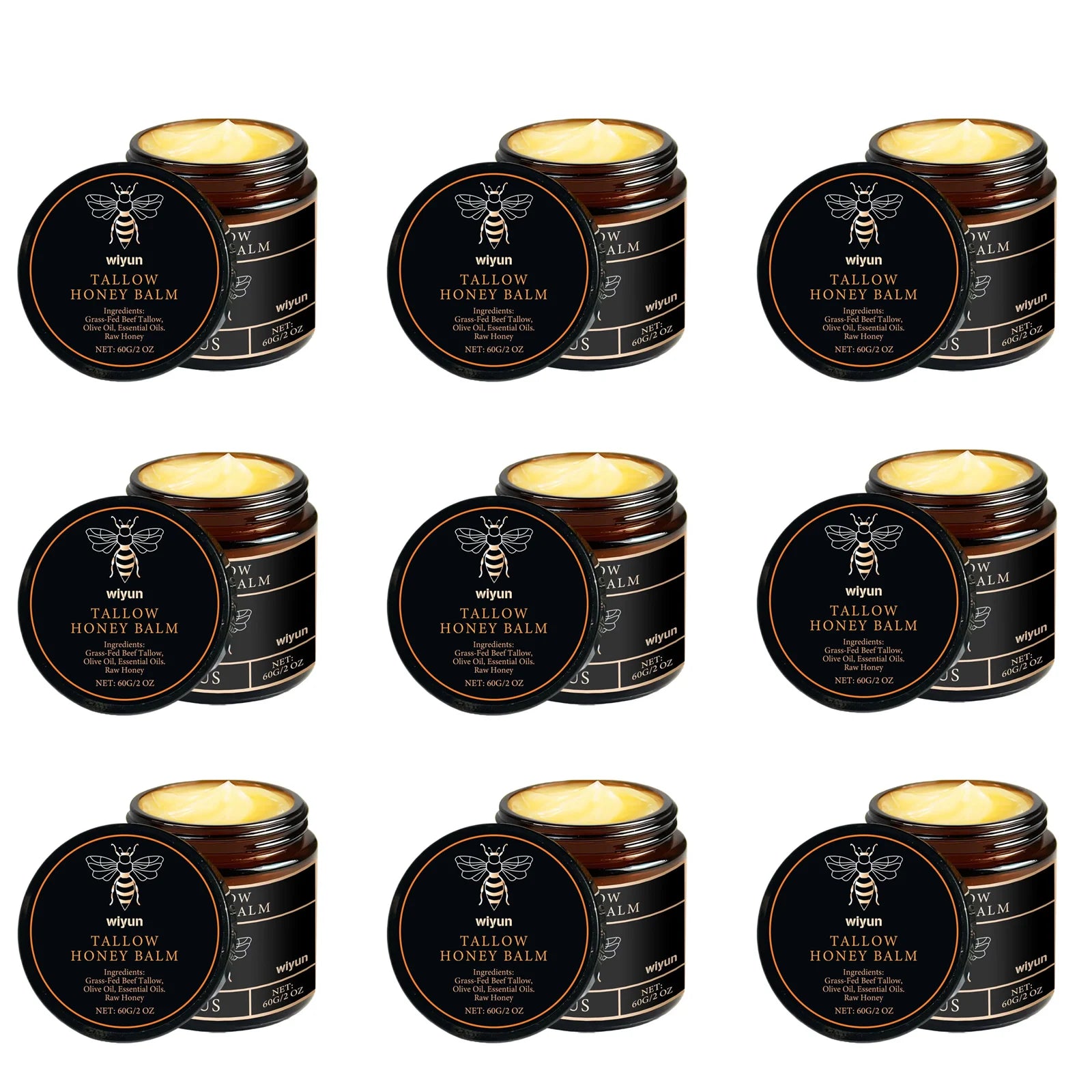 Organic Grass-Fed Beef Tallow Balm with Raw Honey Moisturizer Tallow Moisturizing Balm Oasis Select 540g