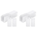 LIKE WISH 100 Pcs Wax Melt Containers, 5-Cavity Wax Melt Clamshell Molds,Clear Empty Plastic Wax Melt Mold For DIY Candles Makin Oasis Select Transparent