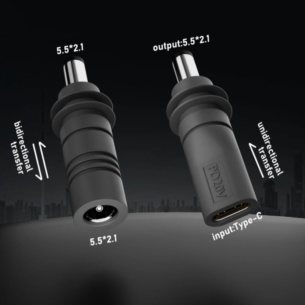 PD 100W USB-C to DC 5521 Barrel Jack Power Adapter for Starlink