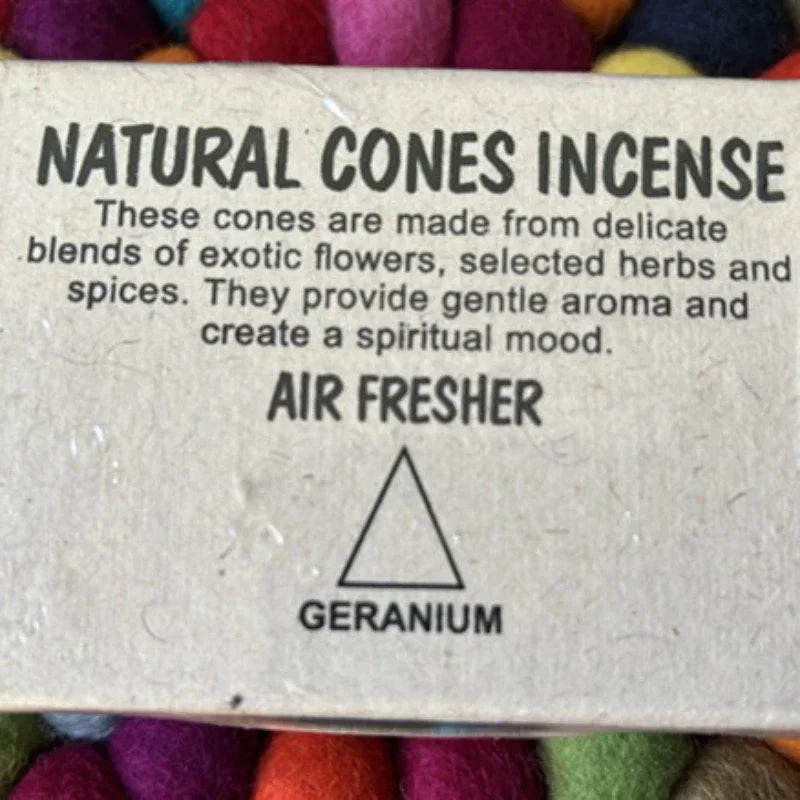 Handmade LotusCone Incense Premium SandalwoodPagoda Aromatherapy for Yoga/Meditation,Natural Home Fragrance Spiritual Cleansing Oasis Select Geranium