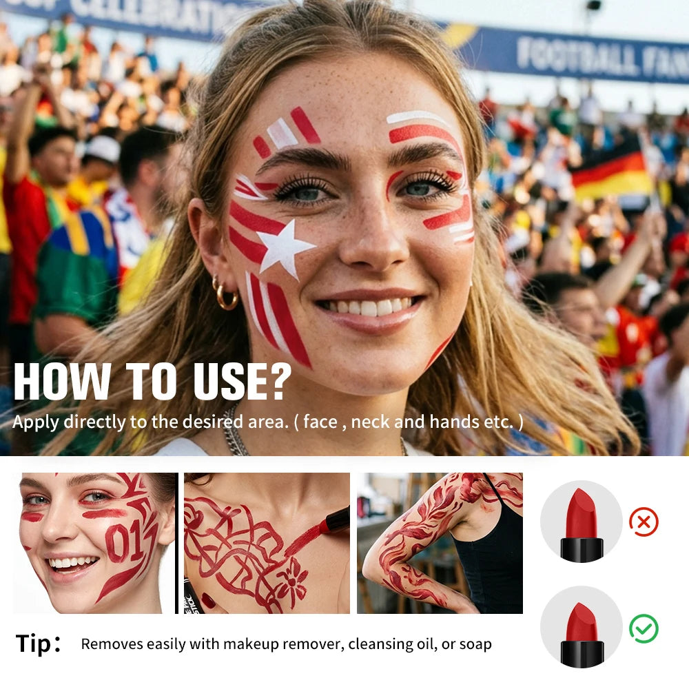 Face & Body Paint Stick – Waterproof SFX Cosplay Sports Makeup