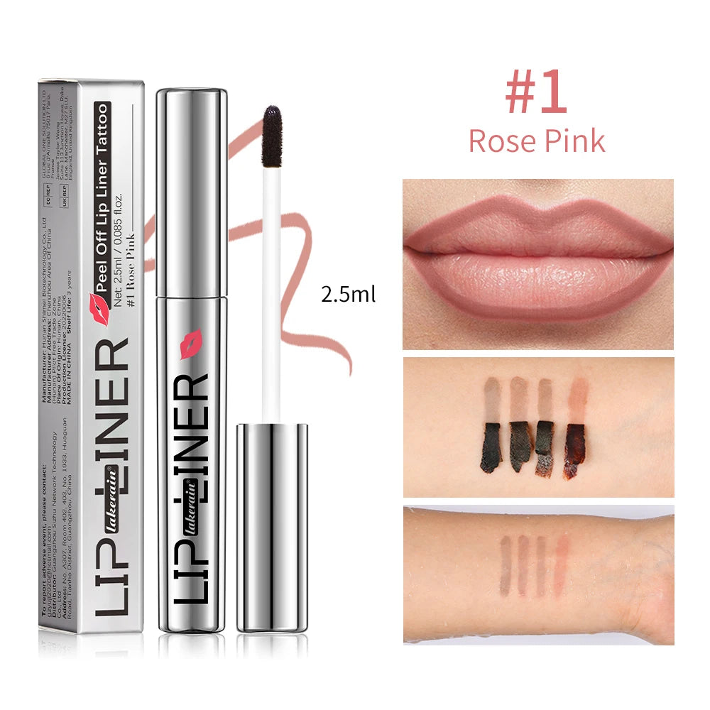 Lakerain Peel Off Lip Stain – Matte, Waterproof, Long-Lasting Peel Off Lip Liner Oasis Select 1rose pink