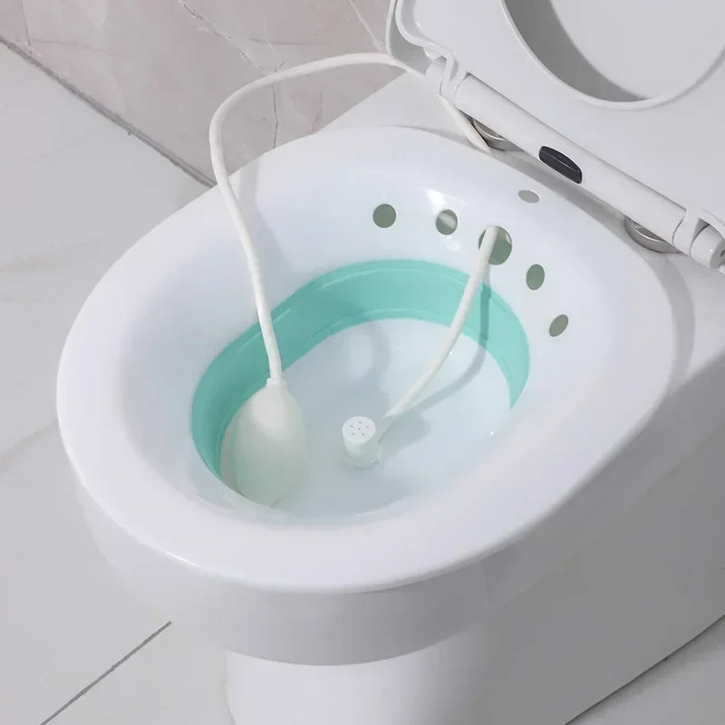 Portable Bidet Sitz Bath Tub Basin For Pregnant Women Hemorrhoids Patient Toilet Elderly Postpartum Sitz Bath Tub Basin Bidet Oasis Select blue B