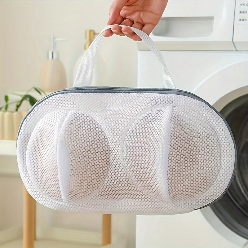 2pcs Bra Laundry Bag Underwear Wash Package Brassiere Clean Pouch Anti Deformation Mesh Pocket Special for Washing Machine Oasis Select Light Grey