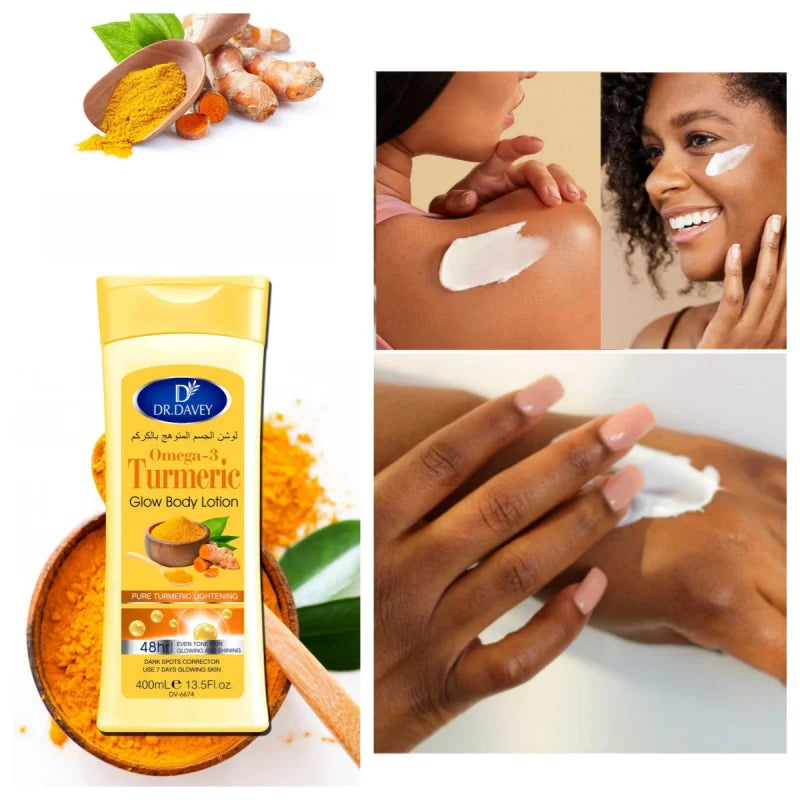 DR.DAVEY Turmeric Body Lotion 400ml – Moisturizing Non-Greasy