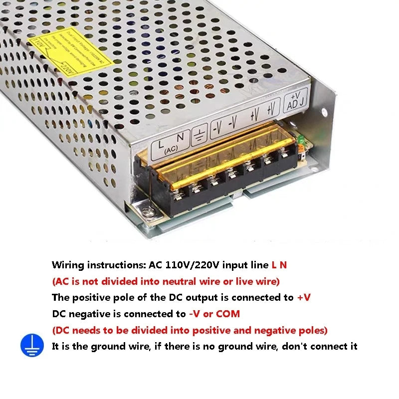 Switching Power Supply AC 110V 220V To DC 12 Volt 5V 24V 5A 10A 15A 20A 25A 30A 50A 500W 600W Led Strip Lights Transformers SMPS Oasis Select