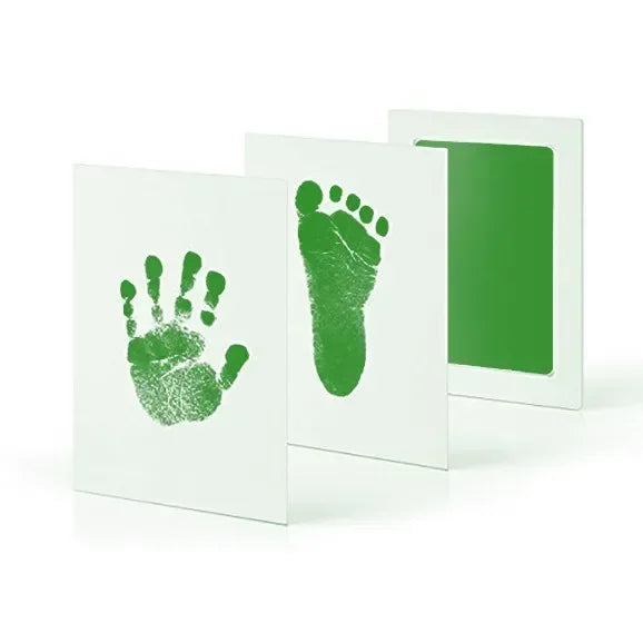 Dog Cat Footprint Pad Paw Print Ink Kit Pad Baby Handprint Stamp Safe Non-toxic Mess-free Printing DIY Easy Clean Pet Souvenir Oasis Select green