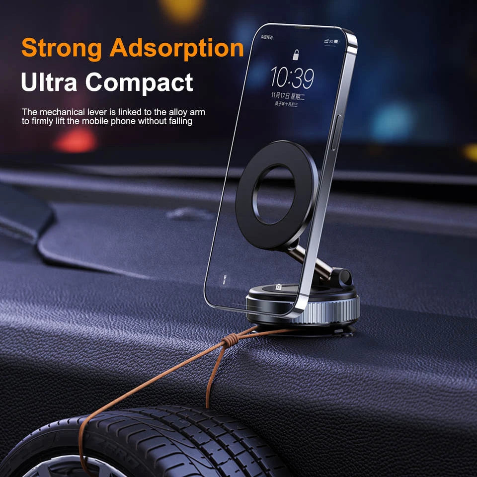 New foldable vacuum adsorption magnetic car phone holder 2025 suction cup dedicated navigation phone holder Oasis Select