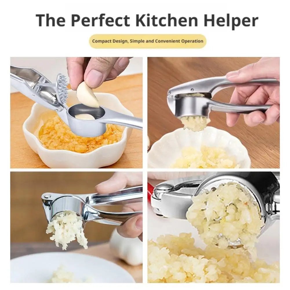 Kitchen Alloy Garlic Masher Garlic Press Manual Crushing & Grinding Tool Multifunctional Squeezer Easy To Clean Kitchen Gadget Oasis Select