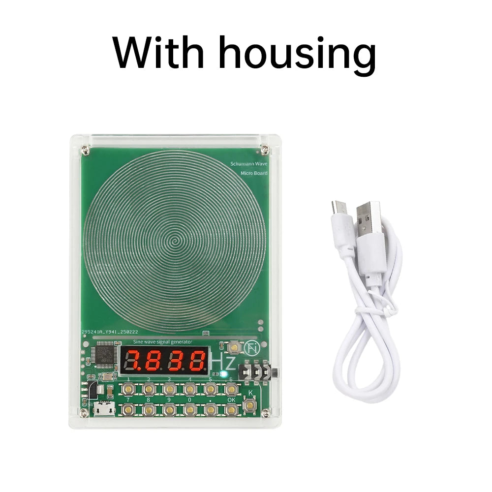 0.01-100000Hz Adjustable Sine Wave Resonance Generator Ultra Low Frequency Generator Resonator Sound Frequency Machine Micro USB Oasis Select With housing 1
