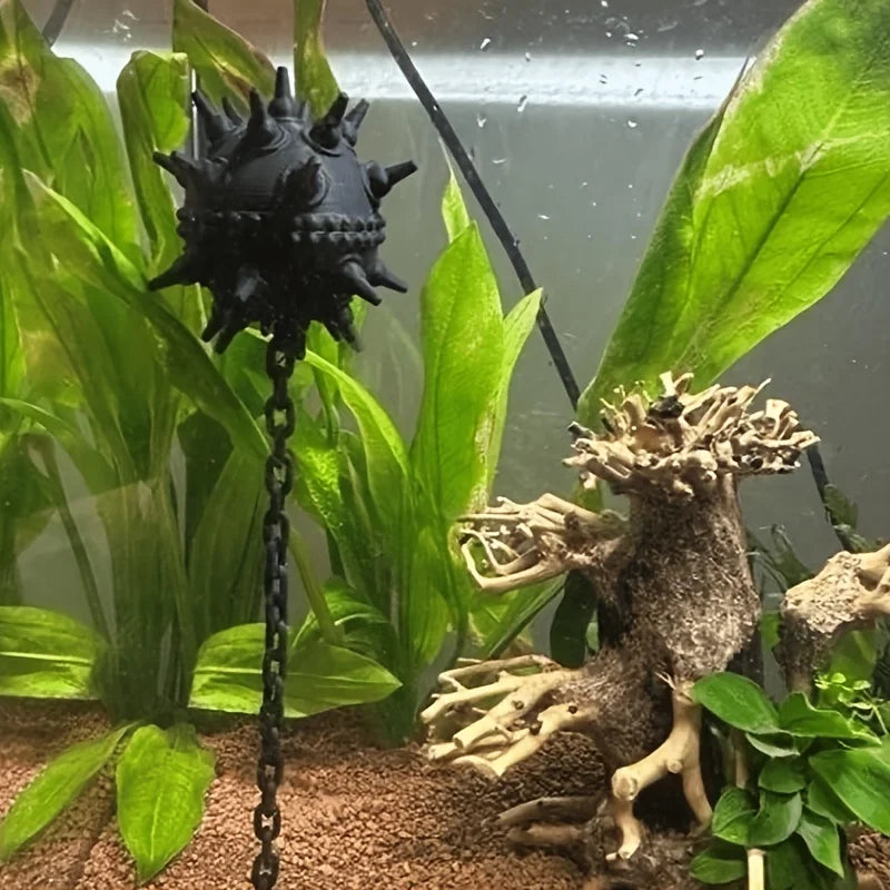 Cool Mine Aquarium Ornaments 3D Printing Underwater Mine Decor with Chain Fish Tank Decor Navigation Themed Aquarium Decorations Oasis Select