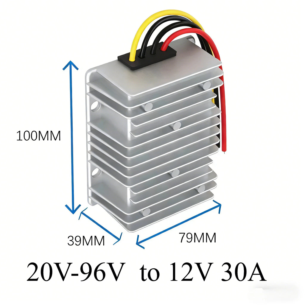 Buck 20V-96V 72V to 12V 60A 50A 40A 30A 20A 15A 10A 5A Step Down DC DC Converter Regulator 48V 60V Voltage Reducer Golf Cart Oasis Select 20V-96V to 12V 30A 20V-90V 12V
